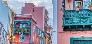 Santa Cruz de la Palma, Spain - January 2021 : Historical center in cloudy weather, HDR Image
