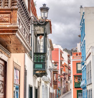 Los Llanos, La Palma, Spain - April 2021 : Historical center in sunny weather, HDR Image
