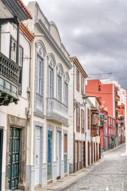 Los Llanos, La Palma, Spain - April 2021 : Historical center in sunny weather, HDR Image