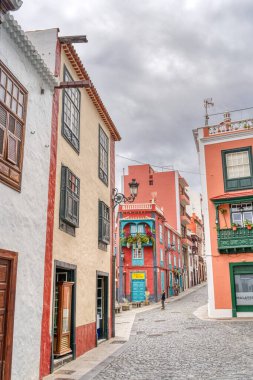Los Llanos, La Palma, Spain - April 2021 : Historical center in sunny weather, HDR Image