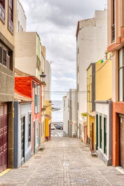 Los Llanos, La Palma, Spain - April 2021 : Historical center in sunny weather, HDR Image