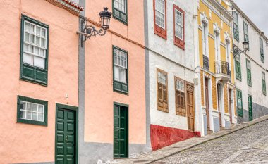 Los Llanos, La Palma, Spain - April 2021 : Historical center in sunny weather, HDR Image