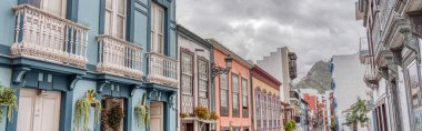 Los Llanos, La Palma, Spain - April 2021 : Historical center in sunny weather, HDR Image