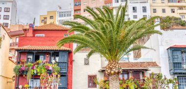 Los Llanos, La Palma, Spain - April 2021 : Historical center in sunny weather, HDR Image