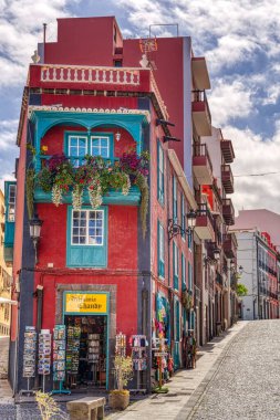 Los Llanos, La Palma, Spain - April 2021 : Historical center in sunny weather, HDR Image