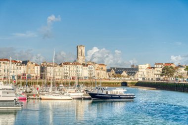 La Rochelle, France - December 2020 : Historical center in sunny weather