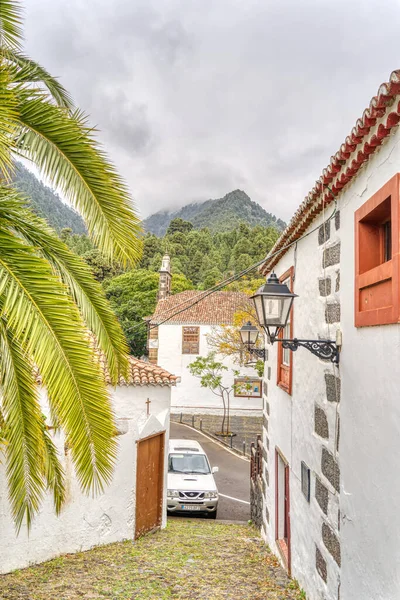 Los Llanos, La Palma, Spain - April 2021 : Historical center in sunny weather, HDR Image