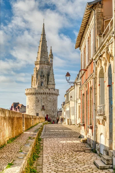 La Rochelle, France - December 2020 : Historical center in sunny weather