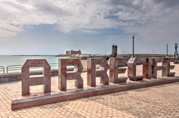 Arrecife Spain September 2020 Historical City Lanzarote Island Hdr Image — стокове фото