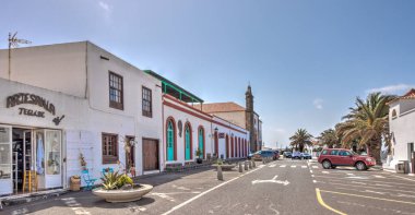 Teguise, Lanzarote, Spain - September 2020 : Old capital city in sunny weather, HDR Image