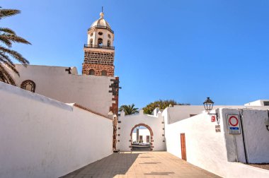 Teguise, Lanzarote, Spain - September 2020 : Old capital city in sunny weather, HDR Image