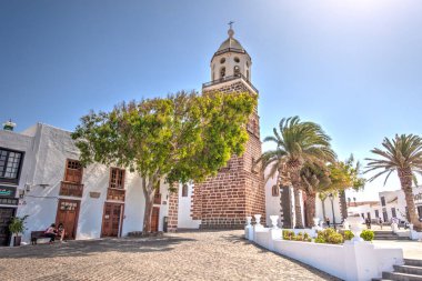 Teguise, Lanzarote, Spain - September 2020 : Old capital city in sunny weather, HDR Image