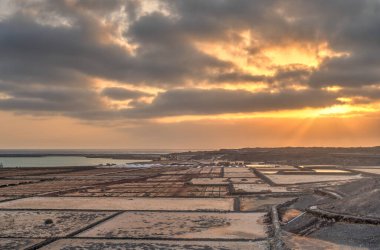 view of Salinas de Janubio, Lanzarote, HDR Image