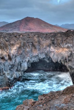 a beautiful view of Los Hervideros, Lanzarote