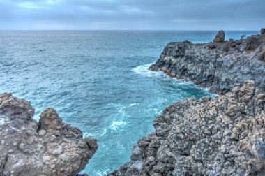 a beautiful view of Los Hervideros, Lanzarote