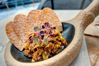 close up view of delicious food, Alhambra Gardens, Granada, HDR Image