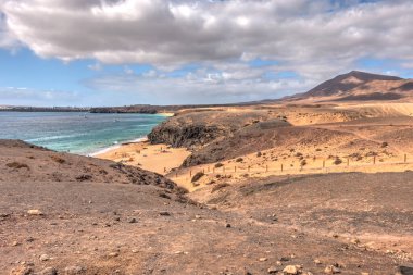 beautiful view of Papagayo Coast, Lanzarote, HDR Image