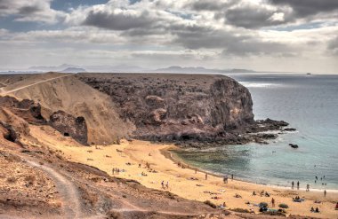 beautiful view of Papagayo Coast, Lanzarote, HDR Image