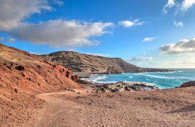 beautiful view of El Golfo, Lanzarote, HDR Image