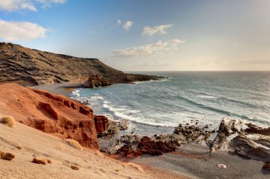 beautiful view of El Golfo, Lanzarote, HDR Image