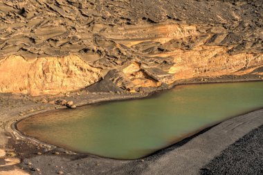 Green Lake or Lago Verde, El Golfo, Lanzarote Island