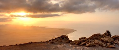 Sunset over Lanzarote Island, HDR Image