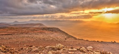 Sunset over Lanzarote Island, HDR Image