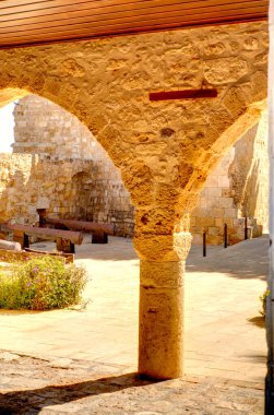 Larnaka, Cyprus - October 2019 : Seaside resort in sunny weather