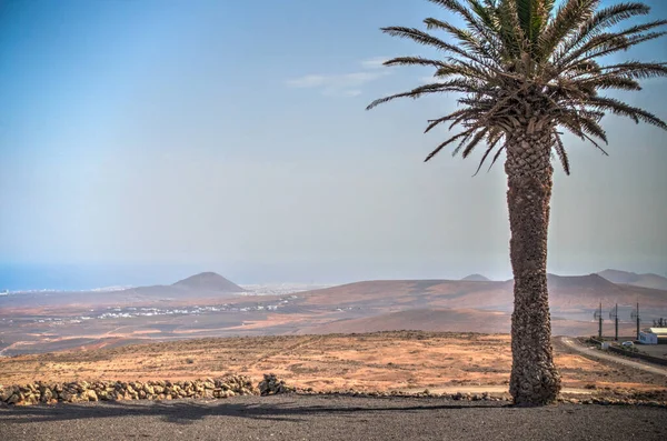 Volcanic Landscape Lanzarote View Ermita Las Nieves — Stockfoto