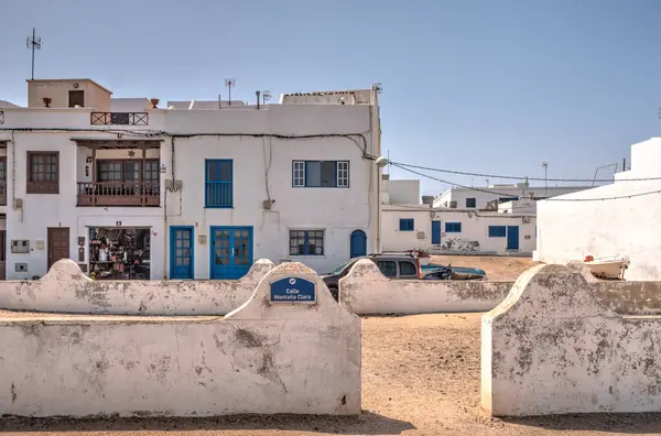 Caleta Famara Lanzarote September 2020 Picturesque Seaside Village Sunny Weather — Foto Stock