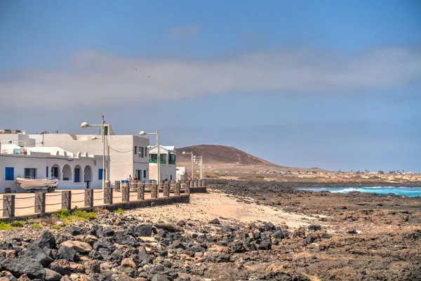 Caleta Famara Lanzarote September 2020 Picturesque Seaside Village Sunny Weather — Stockfoto