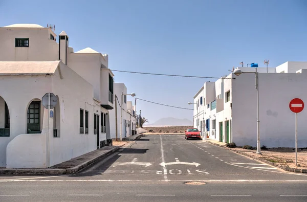 Caleta Famara Lanzarote September 2020 Picturesque Seaside Village Sunny Weather — Zdjęcie stockowe