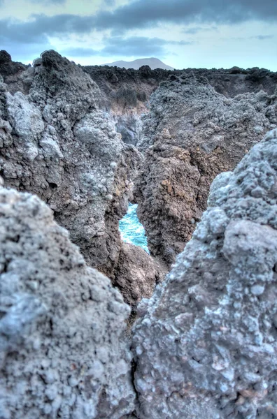 Beautiful View Los Hervideros Lanzarote — Zdjęcie stockowe