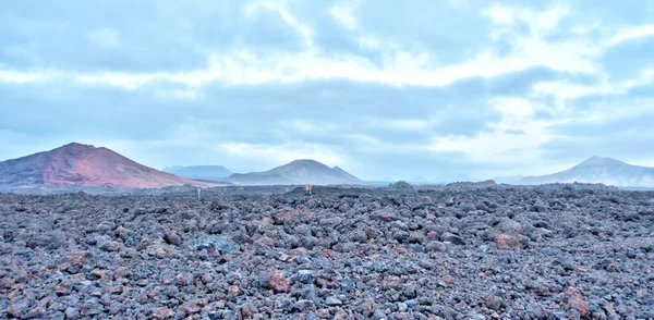 Beautiful Landscape Timanfaya National Park Lanzarote Hdr Image — Fotografia de Stock