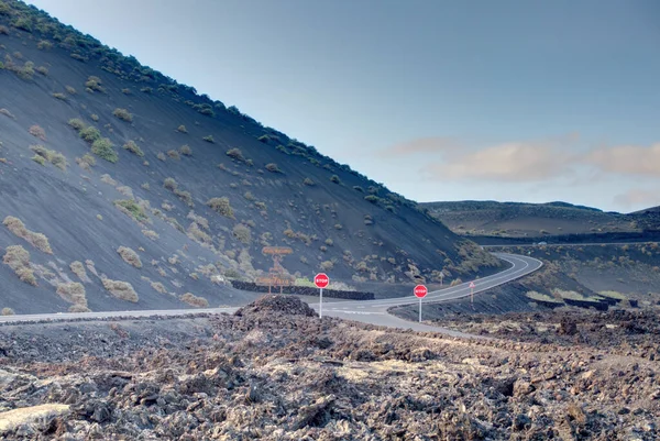 Beautiful Landscape Timanfaya National Park Lanzarote Hdr Image — ストック写真