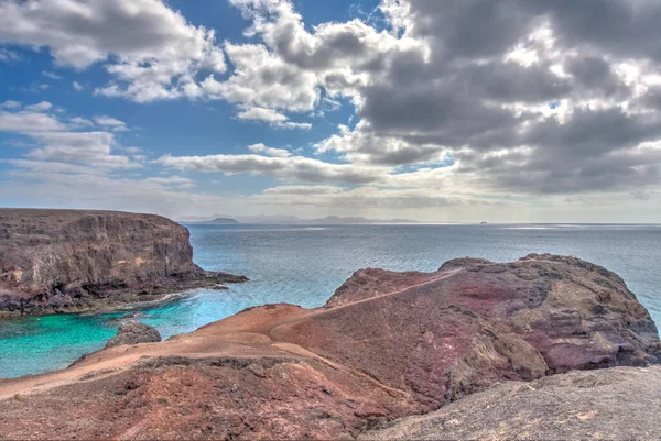 Beautiful View Papagayo Coast Lanzarote Hdr Image — Fotografia de Stock