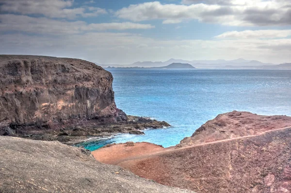 Beautiful View Papagayo Coast Lanzarote Hdr Image — Fotografia de Stock