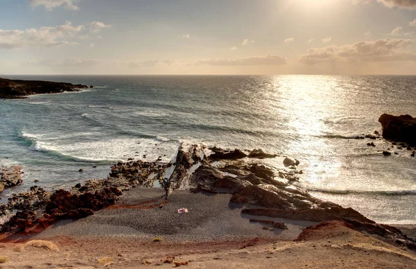 beautiful view of El Golfo, Lanzarote, HDR Image