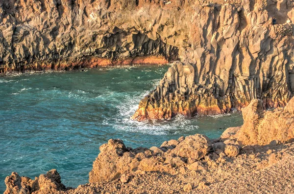 Los Hervideros Lanzarote Hdr Image — стокове фото