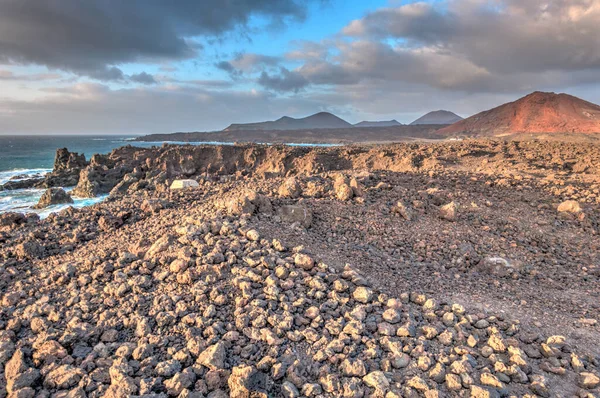 Los Hervideros Lanzarote Hdr Image — Fotografia de Stock