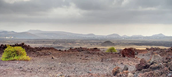 Volcanic Landscape Timanfaya National Park Lanzarote Hdr Image — Stock Fotó