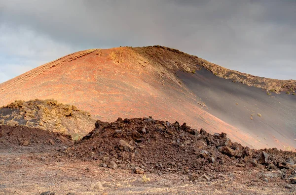 Volcanic Landscape Timanfaya National Park Lanzarote Hdr Image — Zdjęcie stockowe