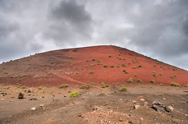 Вулканический Пейзаж Национальном Парке Тиманфайя Лансароте Hdr Image — стоковое фото