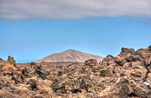 Volcanic Landscape Timanfaya National Park Lanzarote Hdr Image — Stock Fotó