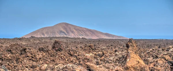 Volcanic Landscape Timanfaya National Park Lanzarote Hdr Image — Fotografia de Stock