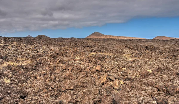 Volcanic Landscape Timanfaya National Park Lanzarote Hdr Image — Stockfoto