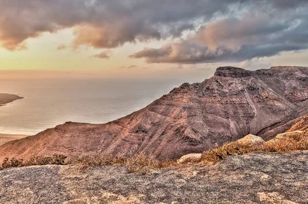 Sunset Lanzarote Island Hdr Image — Stockfoto