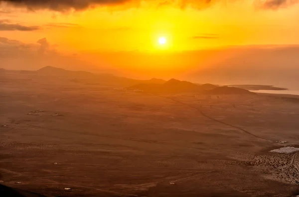 Sunset Lanzarote Island Hdr Image — Fotografia de Stock