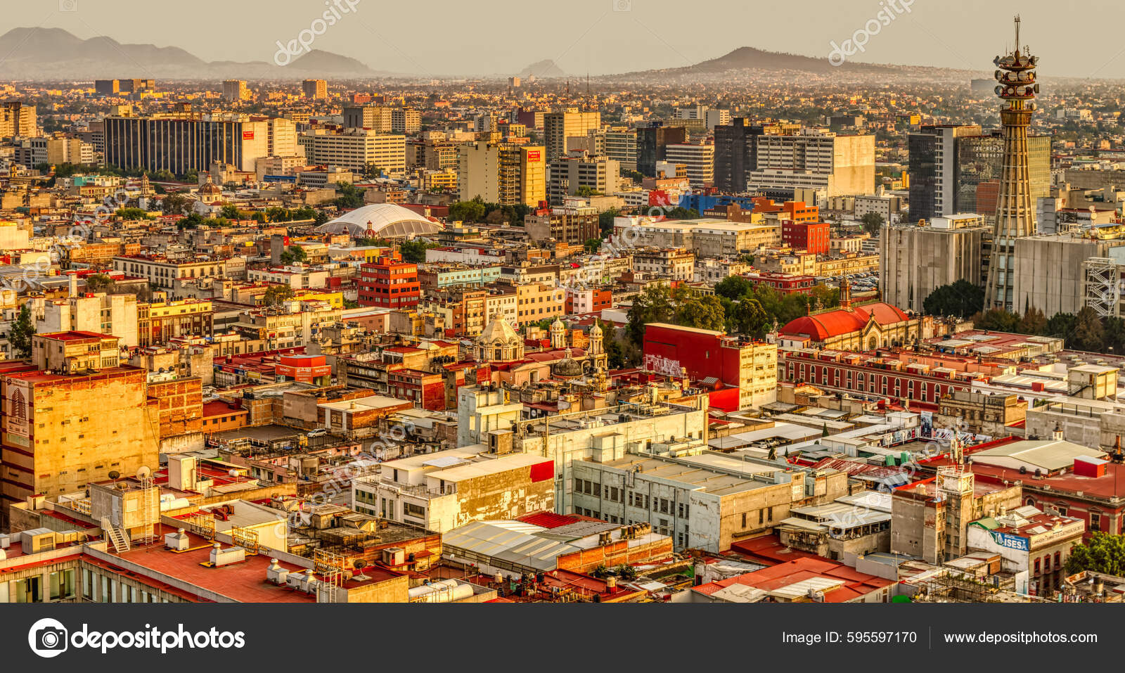 Mexico City January 2022 Cityscape Wintertime Hdr Image Stock Editorial Photo © mehdi33300