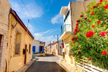 Larnaka, Cyprus - October 2019 : Seaside resort in sunny weather